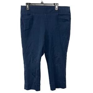 Soft Surroundings Superla Stretch Pull On Cropped Pant Navy Blue Size PL